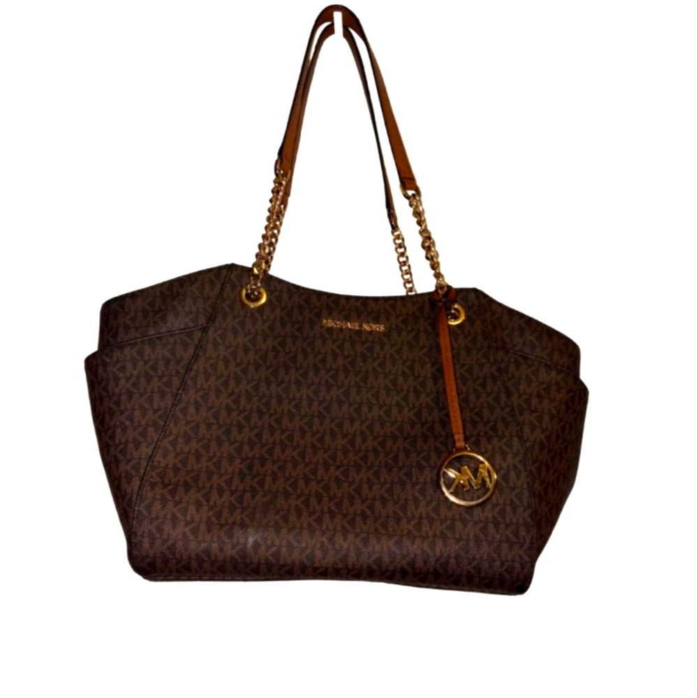 Michael Kors Jet Set Large Signature Logo Shoulder Bag